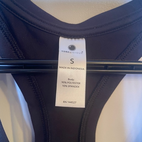 Yogalicious Racerback Athletic Tank Top Black Size Small - Picture 4 of 4